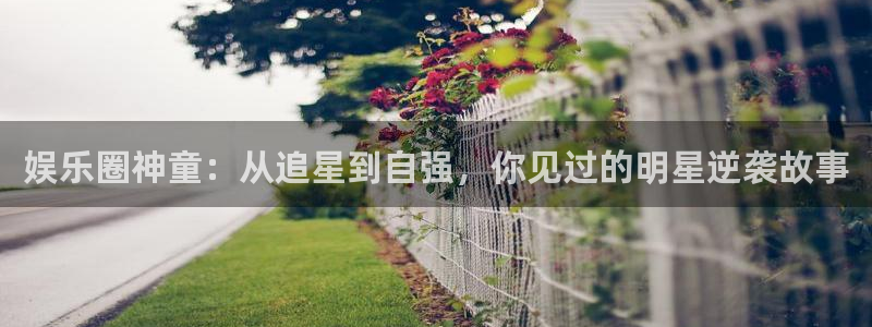 彩神viii官网：娱乐圈神童：从追星到自强，你见过的明星逆袭故事